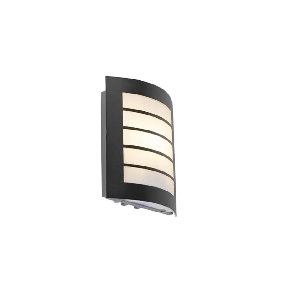 Qazqa buitenlampen met sensor miro zwart e27