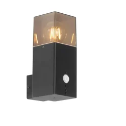 Qazqa buitenlampen met sensor denmark zwart e27