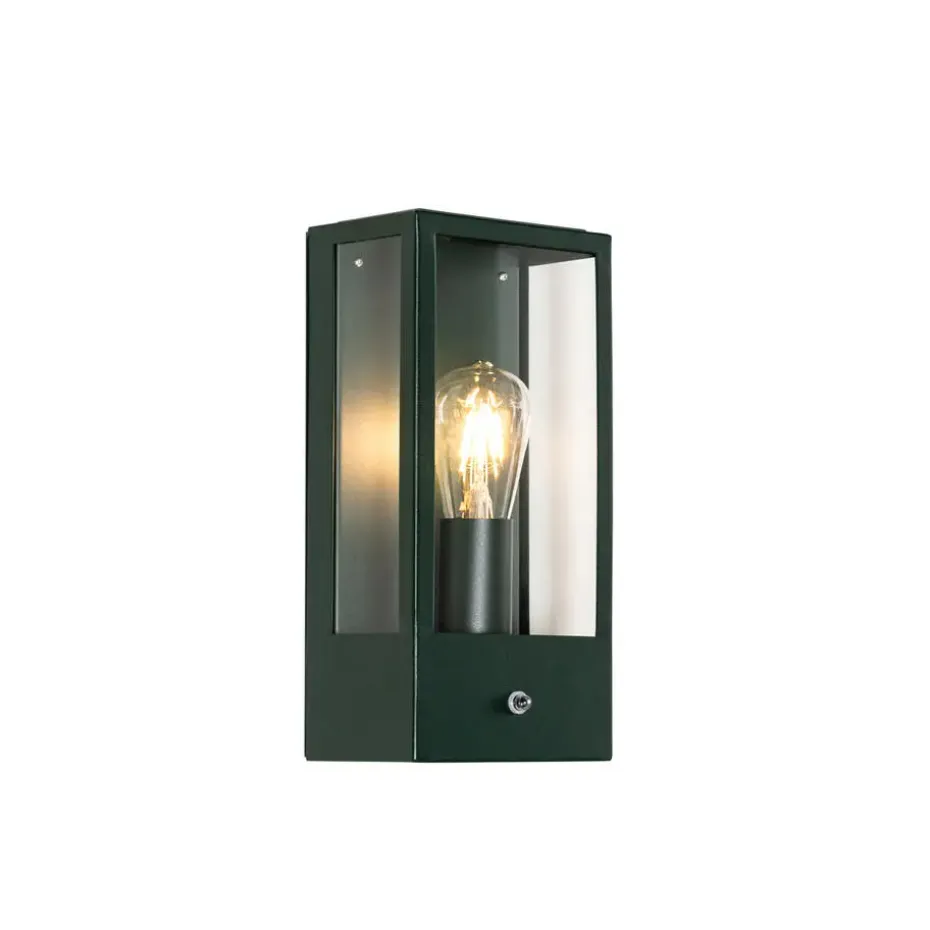 Qazqa buitenlampen met sensor rotterdam groen e27