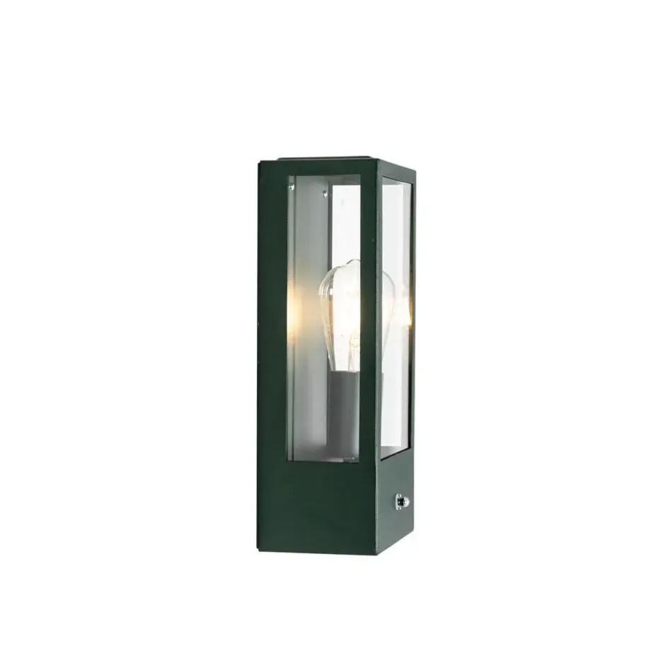 Qazqa buitenlampen met sensor rotterdam groen e27