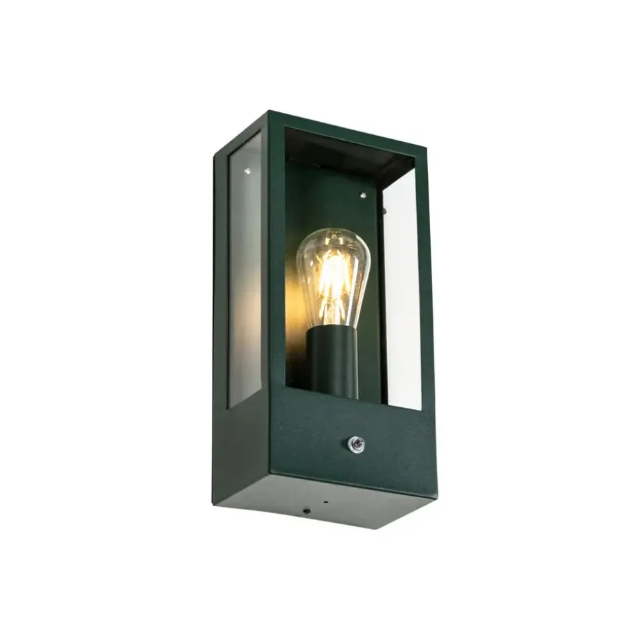 Qazqa buitenlampen met sensor rotterdam groen e27