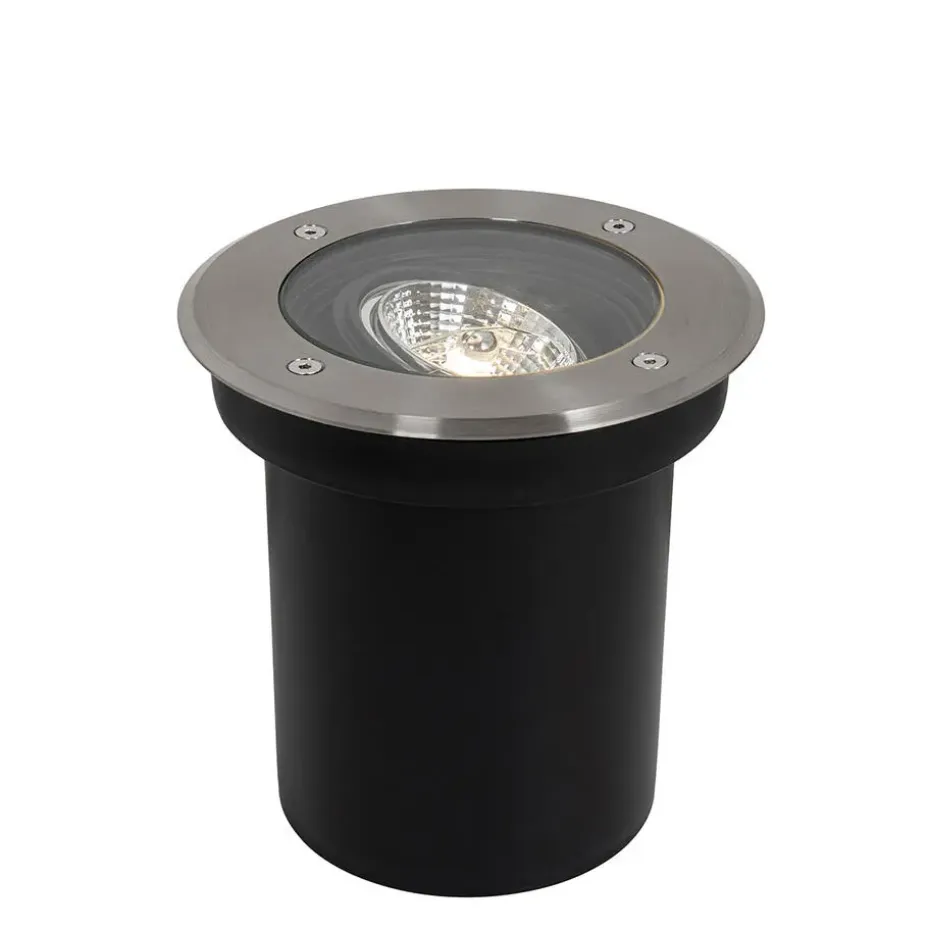 Qazqa grondspots delux zilverkleurig gu10