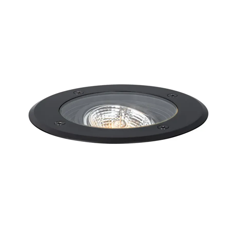 Qazqa grondspots delux zwart gu10