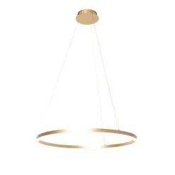 Qazqa hanglampen anello goudkleurig geïntegreerde led