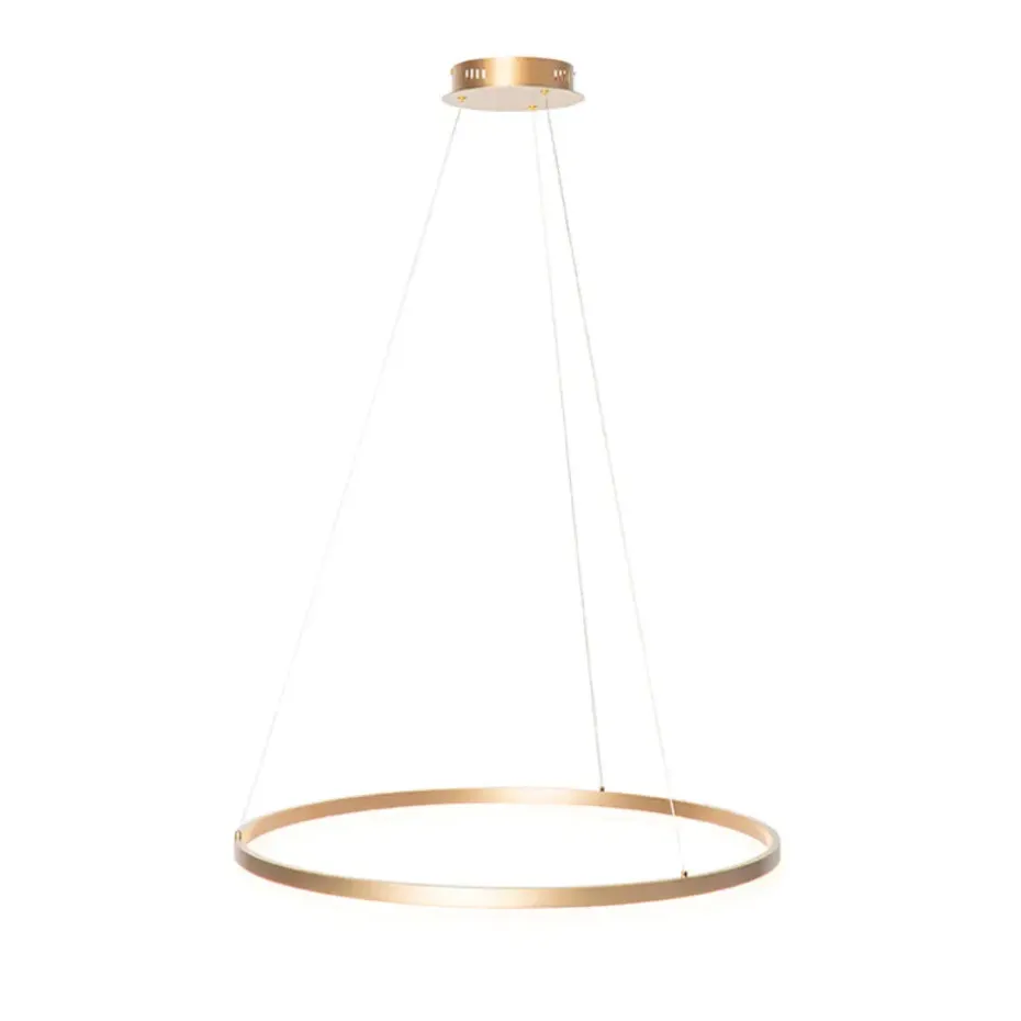 Qazqa hanglampen anello goudkleurig geïntegreerde led