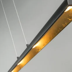 Qazqa hanglampen balo zwart geïntegreerde led
