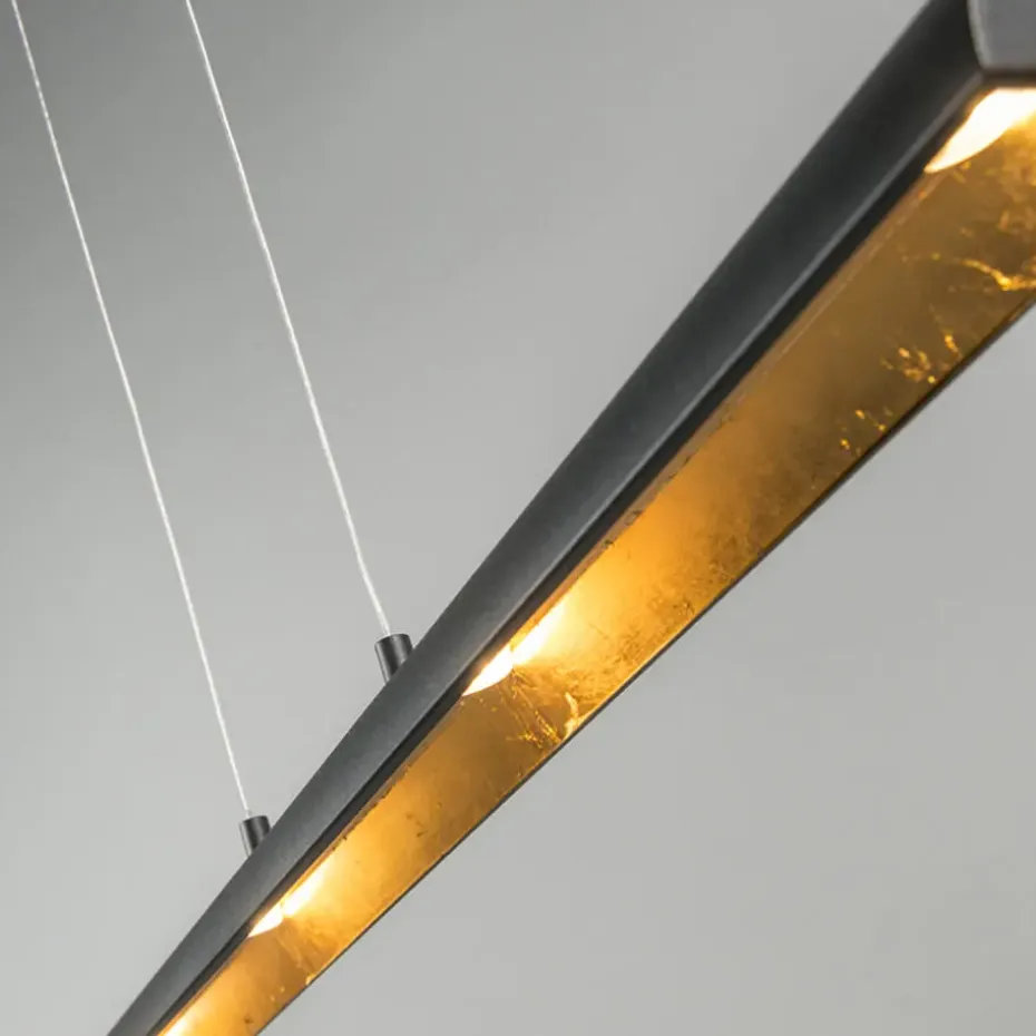 Qazqa hanglampen balo zwart geïntegreerde led