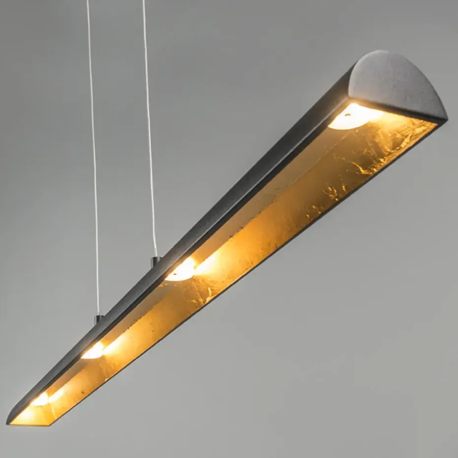 Qazqa hanglampen balo zwart geïntegreerde led