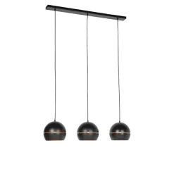 Qazqa hanglampen buell hl zwart e27
