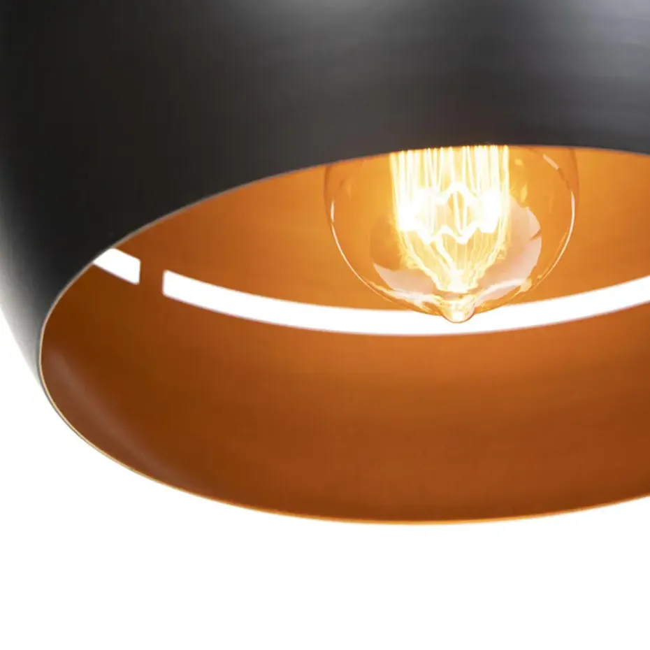 Qazqa hanglampen buell hl zwart e27