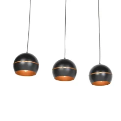 Qazqa hanglampen buell hl zwart e27