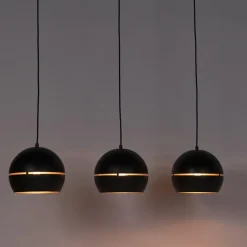 Qazqa hanglampen buell hl zwart e27