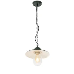 Qazqa hanglampen buiten kansas groen e27