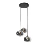 Qazqa hanglampen busa zwart e27