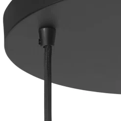 Qazqa hanglampen busa zwart e27