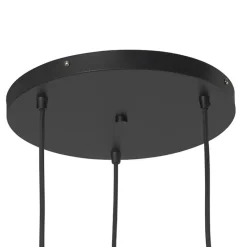 Qazqa hanglampen busa zwart e27
