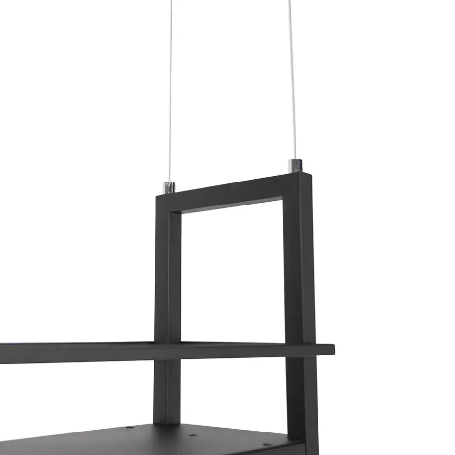 Qazqa hanglampen cage rack zwart e27