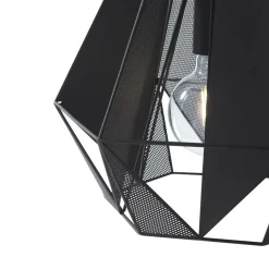 Qazqa hanglampen carcass zwart e27