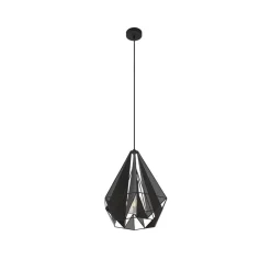 Qazqa hanglampen carcass zwart e27