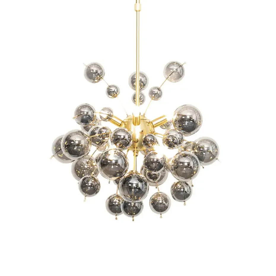 Qazqa hanglampen explode goudkleurig g9