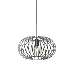 Qazqa hanglampen johanna zwart e27