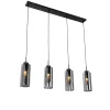 Qazqa hanglampen laura grijs e27