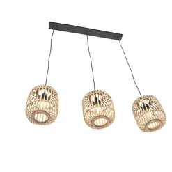 Qazqa hanglampen manila beige e27