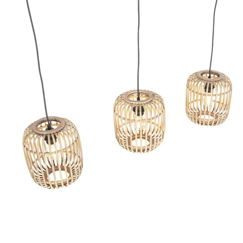Qazqa hanglampen manila beige e27