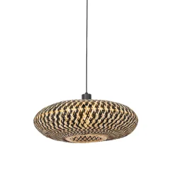 Qazqa hanglampen ostrava zwart e27