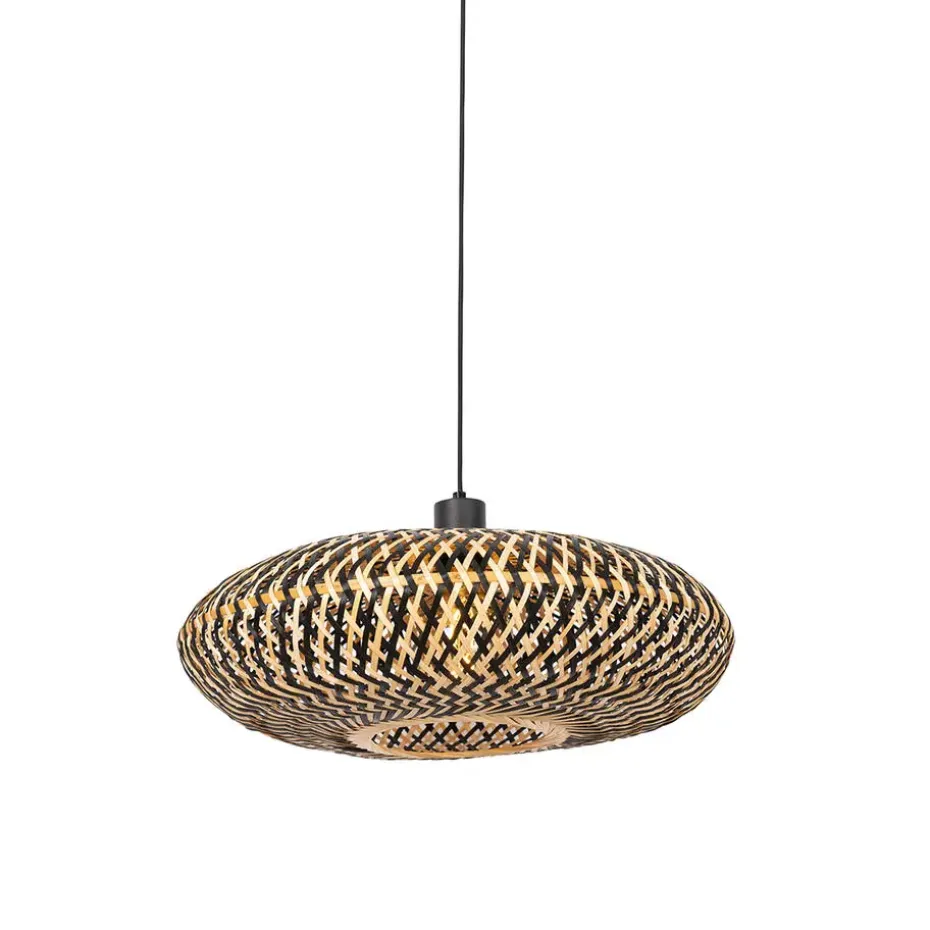 Qazqa hanglampen ostrava zwart e27