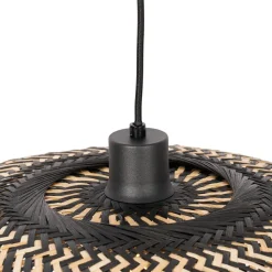 Qazqa hanglampen ostrava zwart e27