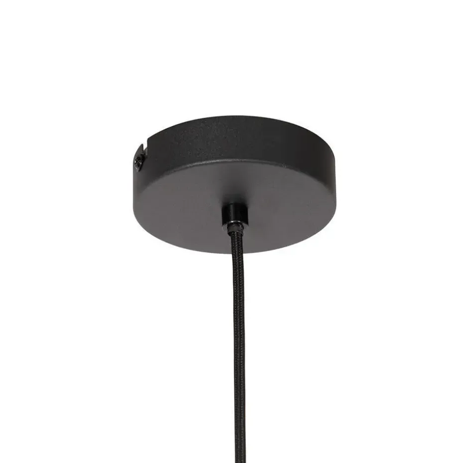 Qazqa hanglampen ostrava zwart e27