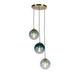 Qazqa hanglampen pallon goudkleurig e27