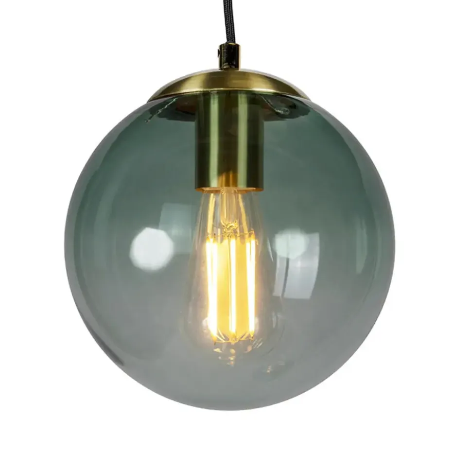 Qazqa hanglampen pallon goudkleurig e27