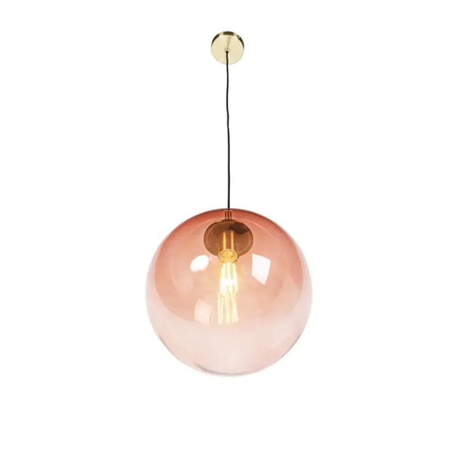 Qazqa hanglampen pallon roze e27