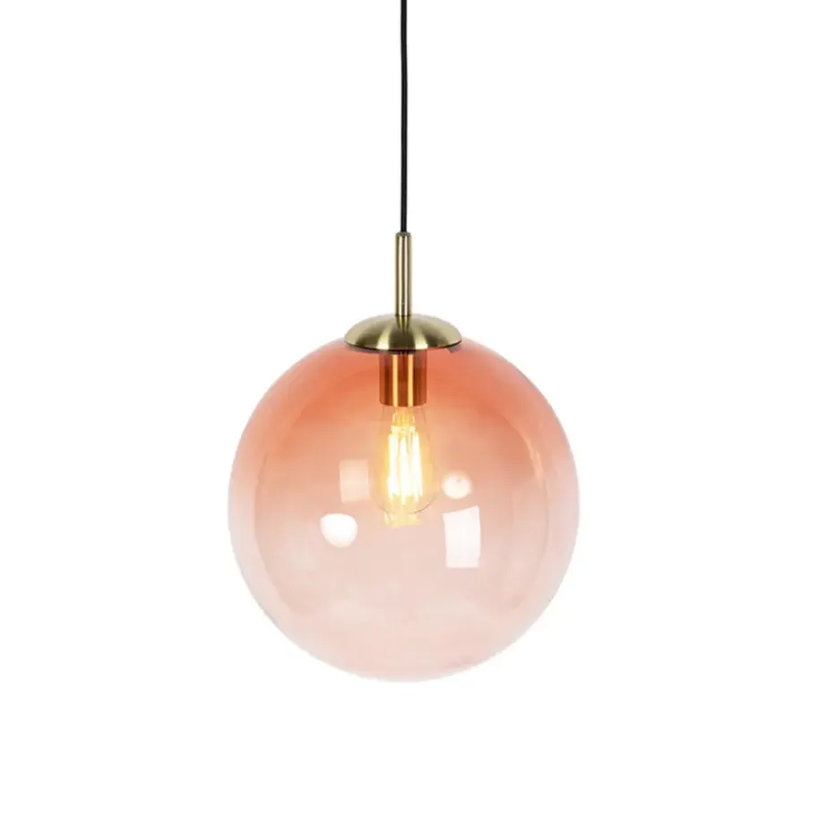 Qazqa hanglampen pallon roze e27