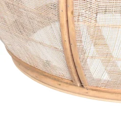 Qazqa hanglampen pascal bruin e27