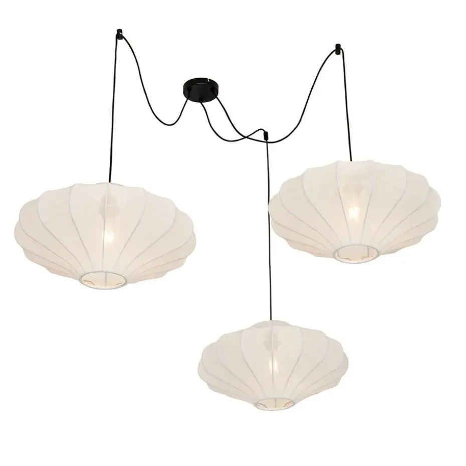 Qazqa hanglampen plu wit e27