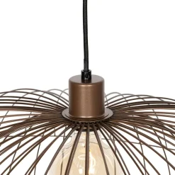 Qazqa hanglampen pua bruin e27