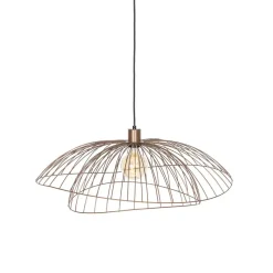 Qazqa hanglampen pua bruin e27