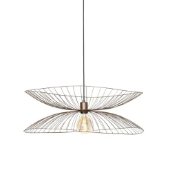 Qazqa hanglampen pua bruin e27