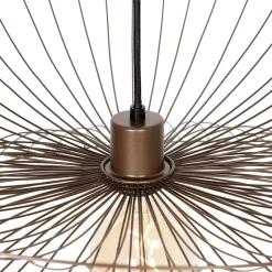 Qazqa hanglampen pua bruin e27