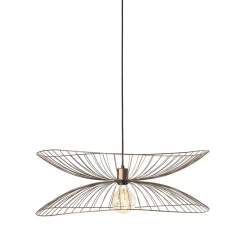 Qazqa hanglampen pua bruin e27