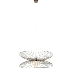 Qazqa hanglampen pua bruin e27