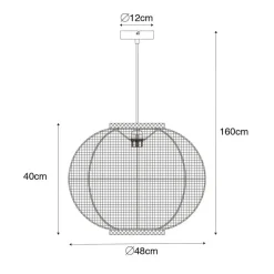 Qazqa hanglampen rob wit e27