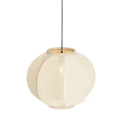 Qazqa hanglampen rob wit e27