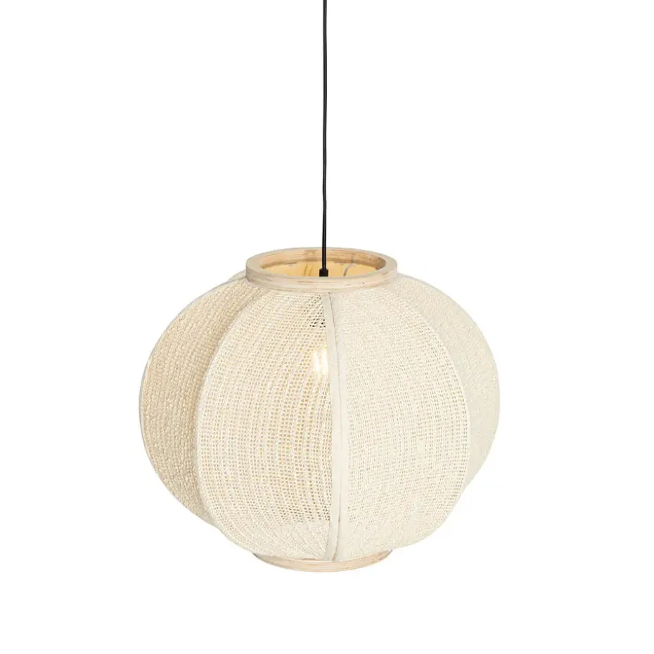 Qazqa hanglampen rob wit e27