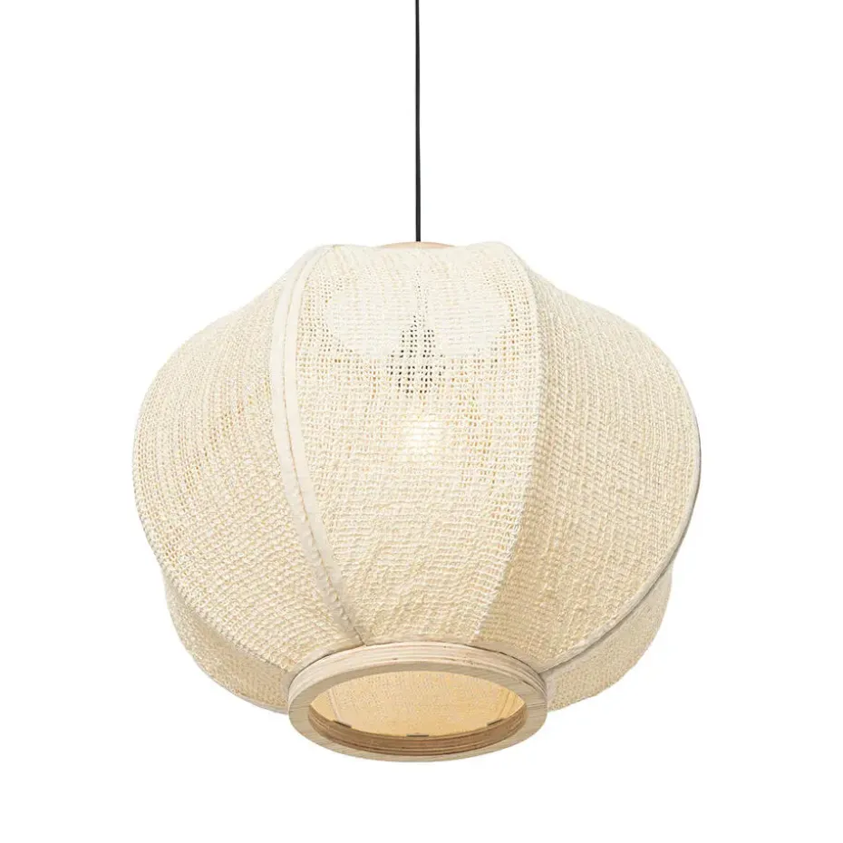Qazqa hanglampen rob wit e27