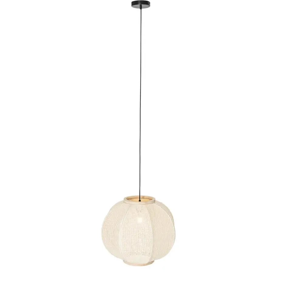 Qazqa hanglampen rob wit e27
