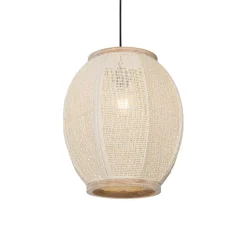 Qazqa hanglampen rob wit e27